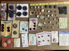 Vintage Old Estate Mixed Variety Antique Sewing Buttons LOT picture