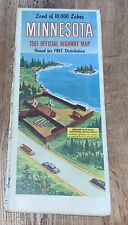 Vintage 1961 Minnesota Official Highway Road Map  picture