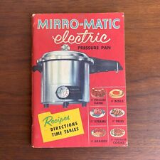 VTG 1955 Mirro-Matic Electric Pressure Pan Recipes / Cookbook - Pressure Cooker picture