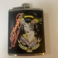  Ed Hardy flask by Christian Andigier kiss of death stainless steel 7 oz picture