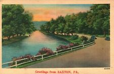 GREETINGS FROM SAXTON, PENNSYLVANIA -- POSTCARD - STAMP 1948 picture