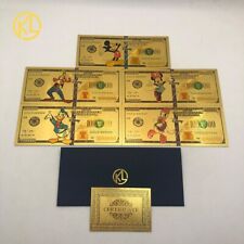 5PCS America 1 million Dollar Cute Mouse Duck Anime Magic Gold Banknote picture