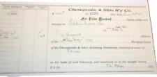 DECEMBER 1915 CHESAPEAKE & OHIO RAILWAY MORTGAGE BOND TRANSFER FORM picture