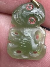 Small New Zealand Maori Nephrite (Greenstone) Hei-tiki (19th-20th c.) valuable picture