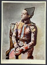 Seated Harlequin by Pablo Picasso Vintage Art Postcard Unposted picture