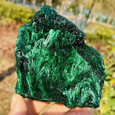 518g Natural Velvet Malachite crystal Cluster Mineral Quartz Crystal Healing picture
