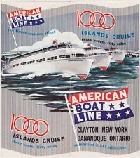 1950's American Boat Line 1000 Islands Cruise Brochure picture
