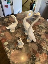 4 Nao by Lladro Spain SWAN  Glazed Figurines Beautiful Perfect Condition picture