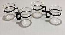 Set of (4) BODUM Bistro STAR TREK Glass/Black Handle 6-oz Tea/Coffee Glasses EXC picture
