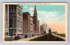 Chicago Il-Illinois, Michigan Avenue, c1924 Antique Vintage Souvenir Postcard picture