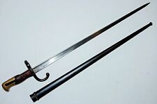 French Antique M1874 Sword Bayonet & Scabbard for Gras Rifles - St. Etienne 1879 picture