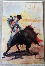 Vintage 1957 Bullfighting Mini Advertisment Postcard Size picture