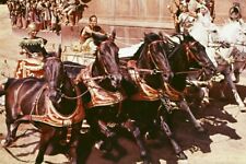 BEN-HUR CHARLTON HESTON STEPHEN BOYD ICONIC CHARIOT RACE 24x36 inch Poster picture