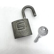 Vintage Slaymaker 2.5” Pad Lock & Key Made In USA Collectible Antique E660 Steel picture