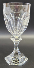 St. Louis France Chambord Continental Crystal Goblet Glass Clear Cut 7 1/8