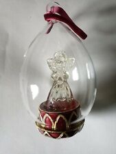 Dillard's Trimmings Collectible Cloisonne Ornament Angel in Glass 6