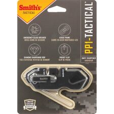 Smith's Sharpeners PP1 Tactical Sharpener Stainless Frame Glass Breaker Black picture