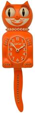 Limited Lady Pumpkin Kit-Cat Klock Orange/Clear Swarovski Crystals Jeweled Clock picture