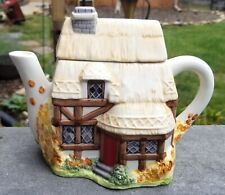LARGE THATCHED ENGLISH COTTAGE TUDOR STYLE 3D TEAPOT PHILIPPINES 8.5