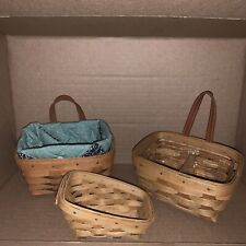 Vintage Lot Of 3 Small Longaberger Baskets picture