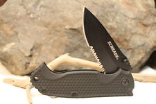 Schrade Pocket Knife SCH001S Linerlock Black  High Carbon Blade picture