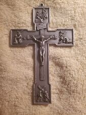 2004 JCC Signed Fine Pewter  Cross Crucifix Metal Wall Plaque 6 1/4