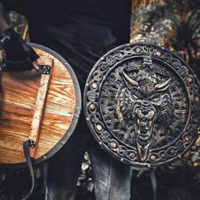 Handmade Viking Shield, Medieval Custom Carved Viking Shield, Wall Decor Viking picture