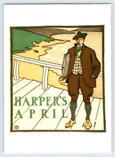 April 1899 Harper's Magazine Edward Penfield Reprint Postcard BRL18 picture