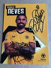Ruben Neves, Portugal 🇵🇹 Wolverhampton Wanderers 2022/23 hand signed picture