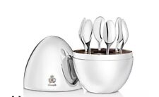 New CHRISTOFLE Mood Coffee 6 Pcs Silver Plated Flatware Set  Egg Capsule picture
