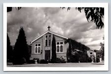 RPPC St. Frances Xavier Cabrini Church YUCAIPA CA VINTAGE Postcard picture