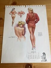 Vintage Earl MacPherson pinup calendar page September 1951 “Welcome Back” picture