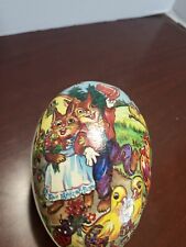 Paper Mache Easter Egg Candy Container Germany Democratic Republic 4.5 Vintage picture