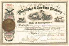 Philadelphia and Erie Land Company - Stock Certificate (Issued) picture