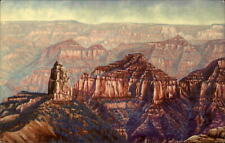 Grand Canyon Arizona from Point Imperial artist LH Dude Larsen 1941 art postcard picture