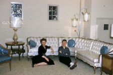 #WE4- b Vintage 35mm Slide Photo- Man and Woman in Living Room - 1961 picture