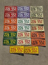 Vintage Illinois License Plate Set 1961 1970 Collection Pairs Matching Number picture