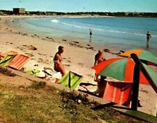Vintage 1950's Postcard Kennebunkport, Me. Sunbathing Couch's Kennebunk Beach  picture