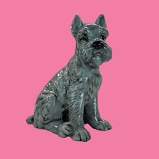 Vintage 12”Ceramic Scottish Terrier Glossed Hand Made Artist Signed Dog Figurine picture