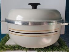Vintage Regal Ware Cast Aluminum Pot Retro Cream Striped Nice Pot: 4