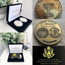 Set Of 2 Coins DoD US Israel Army IDF Military  & Intelligence Mossad CIA Coin picture