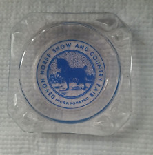 Vintage Devon Horse Show and Country Fair Glass Ashtray picture