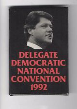 Old DEMOCRATIC National CONVENTION Delegate pin BILL CLINTON 1992 pinback badge picture