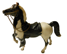 Breyer HORSE P41 PINTO BLACK/WHITE Fury WESTERN PRANCER WITH SADDLE 1955-1963. picture