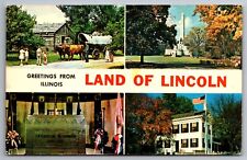 Postcard  Greetings from Illinois Land of Lincoln Multi View     B 27 picture