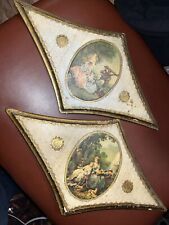 Vintage Italian Art Set Gold Gilt Wood Mounted Art Made In Italy Numbered picture