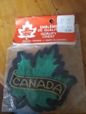NEW Vintage Canada Maple Leaf Iron-on Sew-on Embroidery Patch Travel  picture