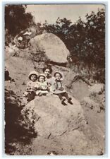 1913 Cheyenne Canyon Colorado Springs Burns Family Girls View CO RPPC Photo picture