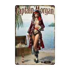 metal tin sign whiskey Captain Morgan picture