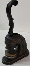 Antique Victorian cast iron figural LION Notary seal stamp. Corporate Seal NY picture